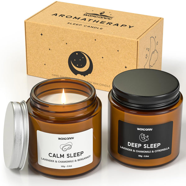 Scented Candles for Women, Soy Candles for Home Scented, Candle Gift Set with Lavender & Vanilla Scents, 2 Pack Aromatherapy Candle for Relaxing, Stress Relief & Home Decor