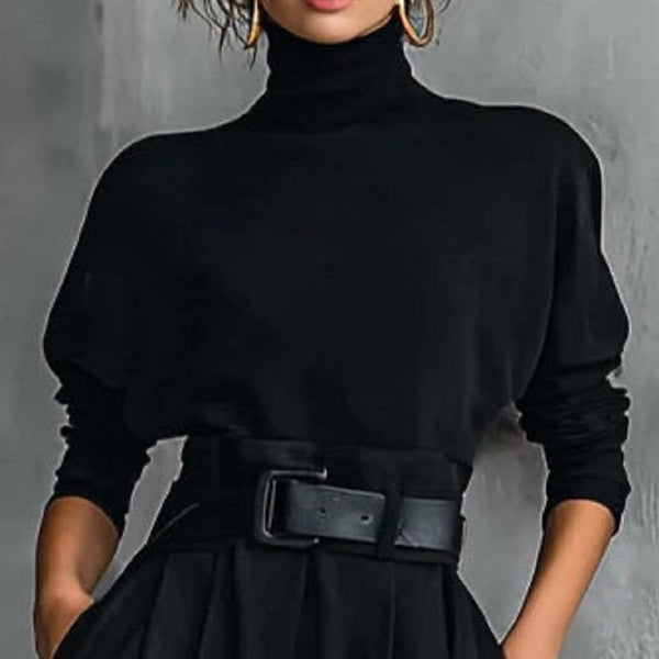 Minimalist Style Mercerized Pure Cotton Long Sleeve Back Middle Seam Bottoming Shirt Inner Suit